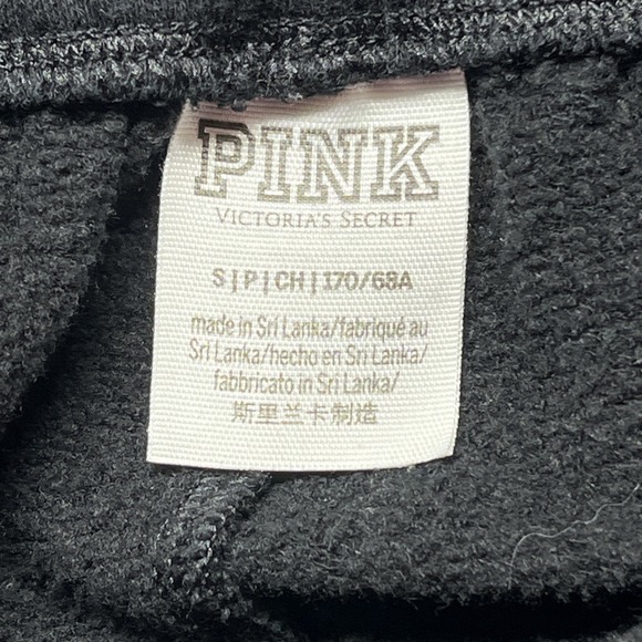 Victoria's Secret PINK Jogger Sweatpants Women's Size‎ Small Black Turquoise - Picture 8 of 12